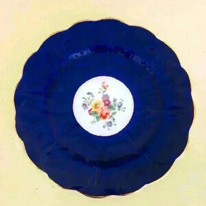 Cobalt Blue Aynsley Vintage Plate